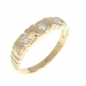 K18YG ハート ダイヤモンド リング 0.08CT