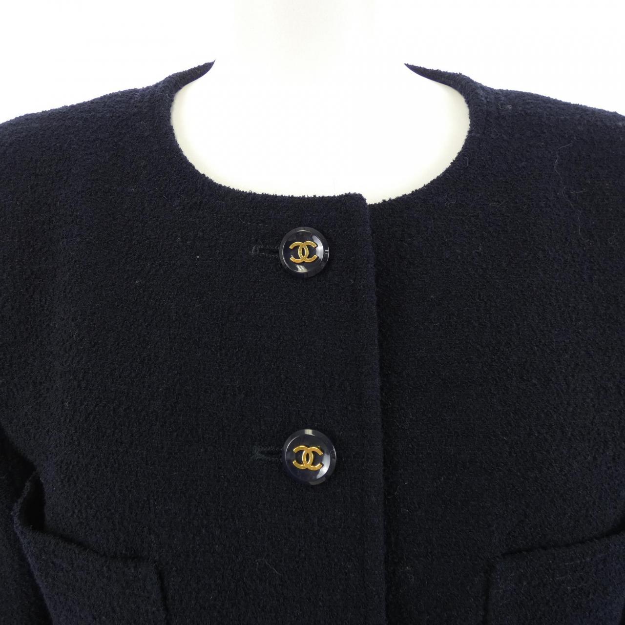 【ヴィンテージ】シャネル CHANEL P04975V04021 95P ノーカラージャケット