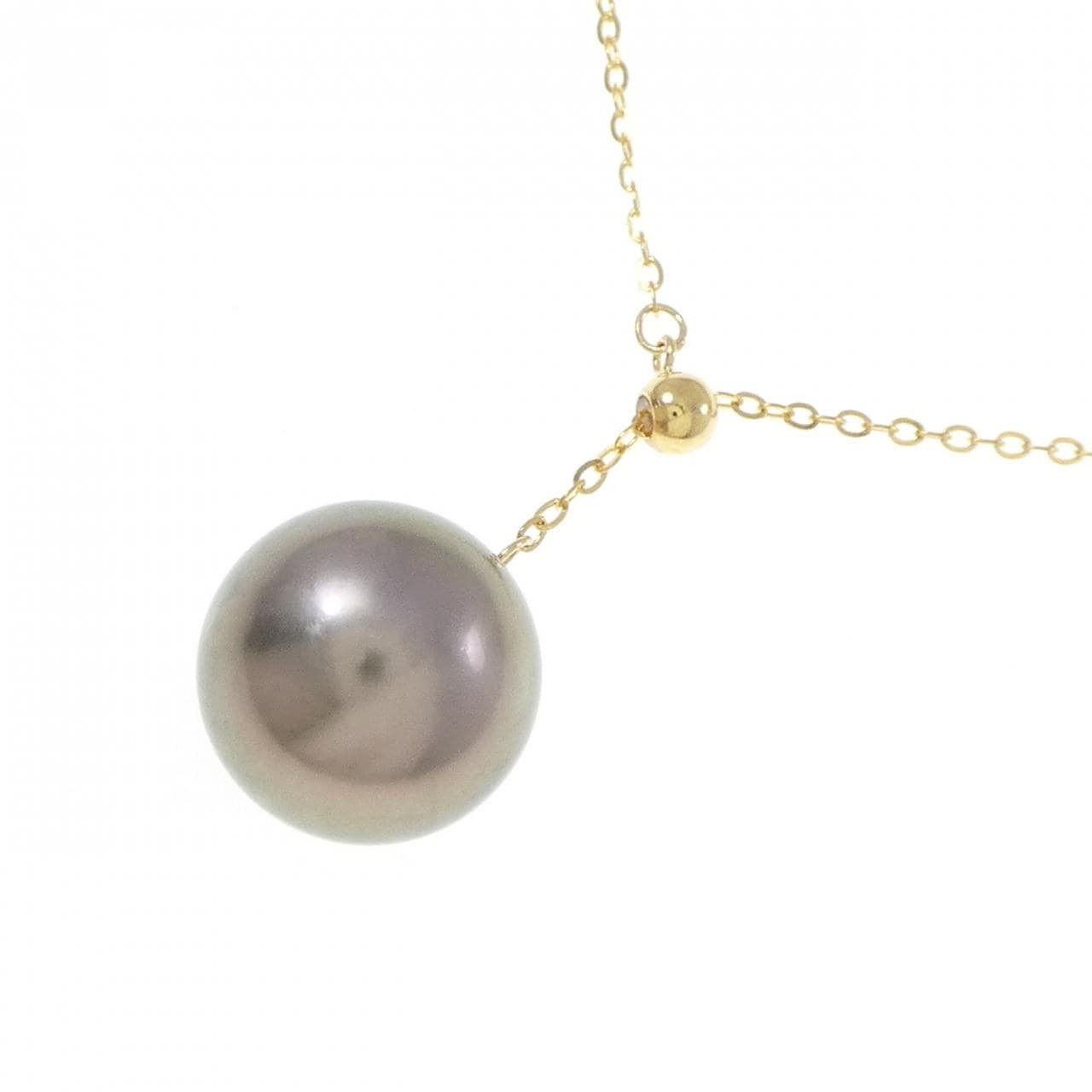 750YG 黒蝶パール ネックレス 11mm