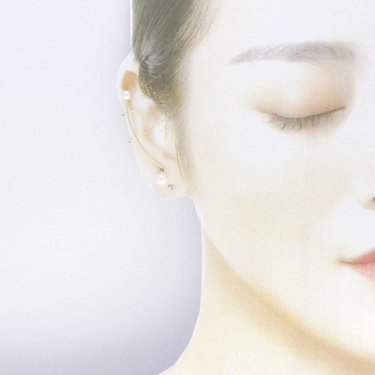 K10YG アコヤパール イヤーカフ 6.4mm 片耳