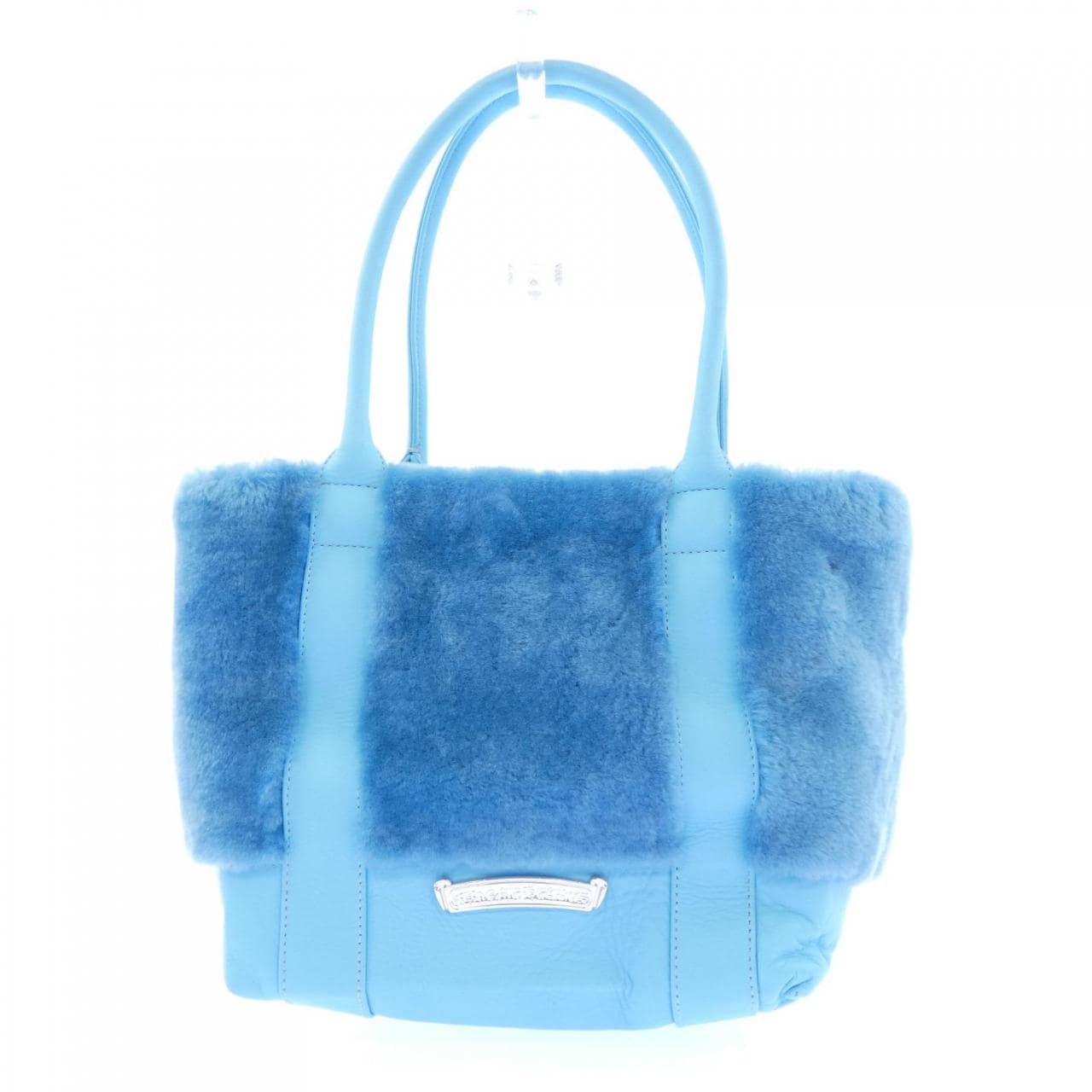クロムハーツ CHROME HEARTS CEMETERY CROSS PATCH FUR TOTE BAG