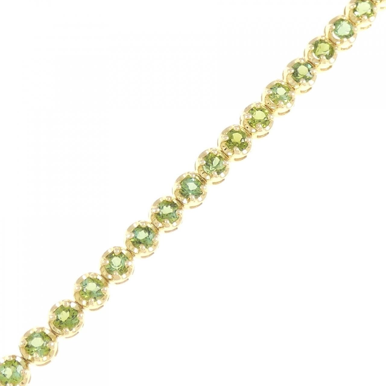 K18YG ペリドット ブレスレット 3.24CT