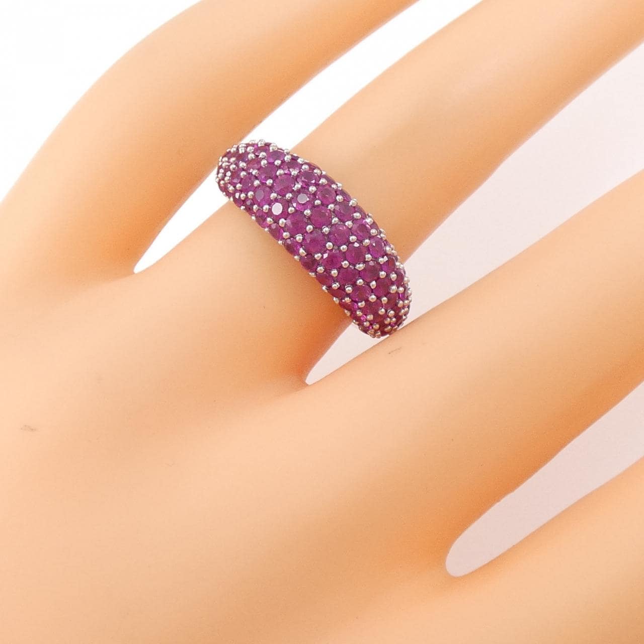 K18WG红宝石戒指1.64CT
