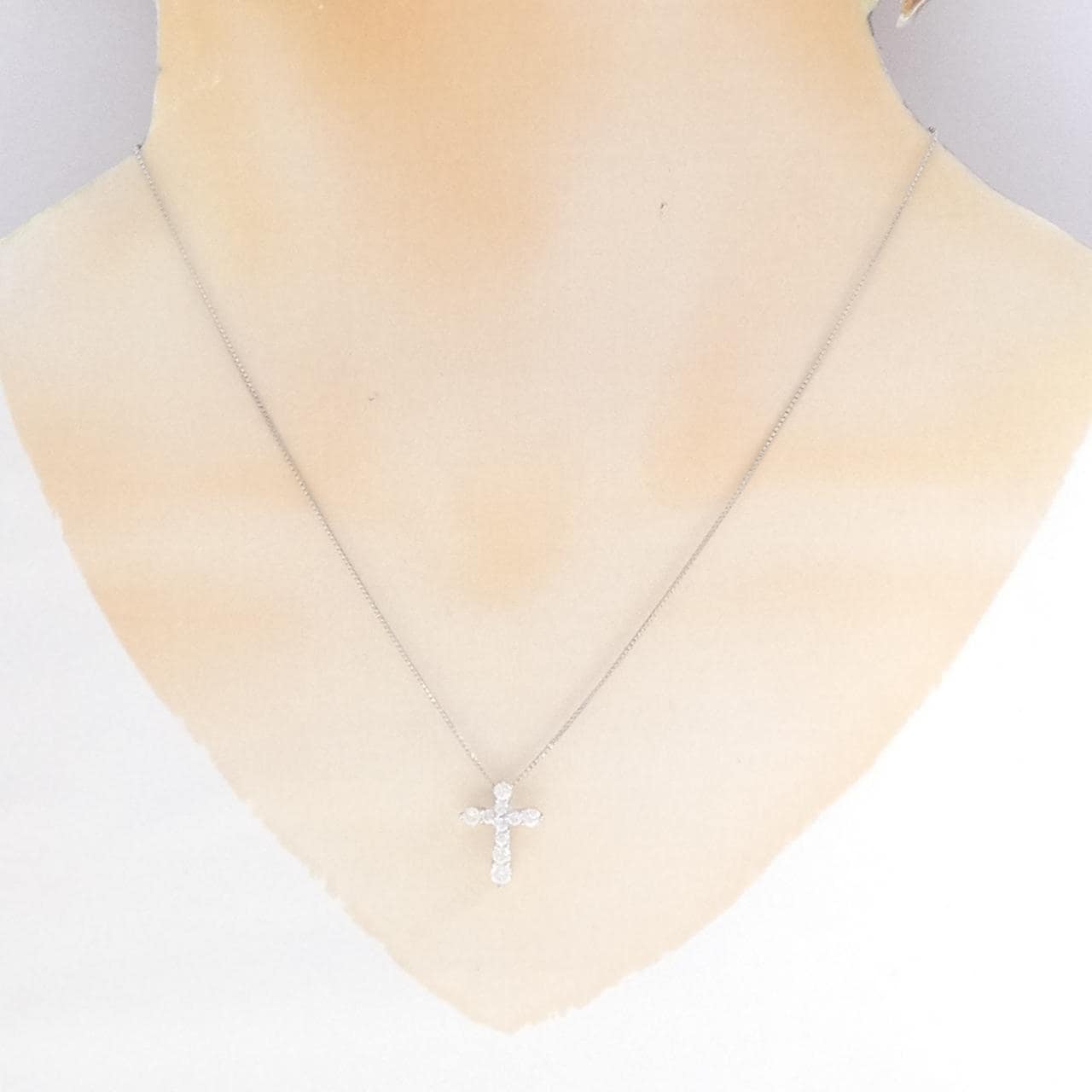 PT900/PT850 クロス ダイヤモンド ネックレス 0.50CT