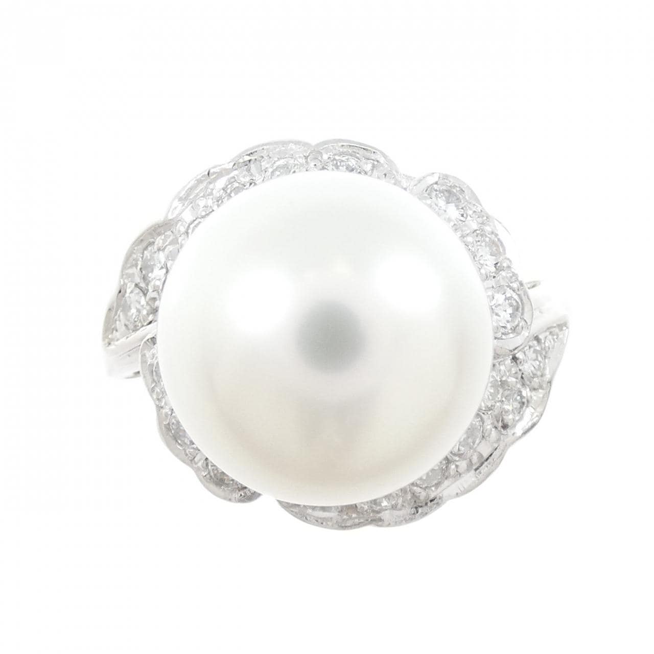 PT900 白蝶パール リング 11.7mm