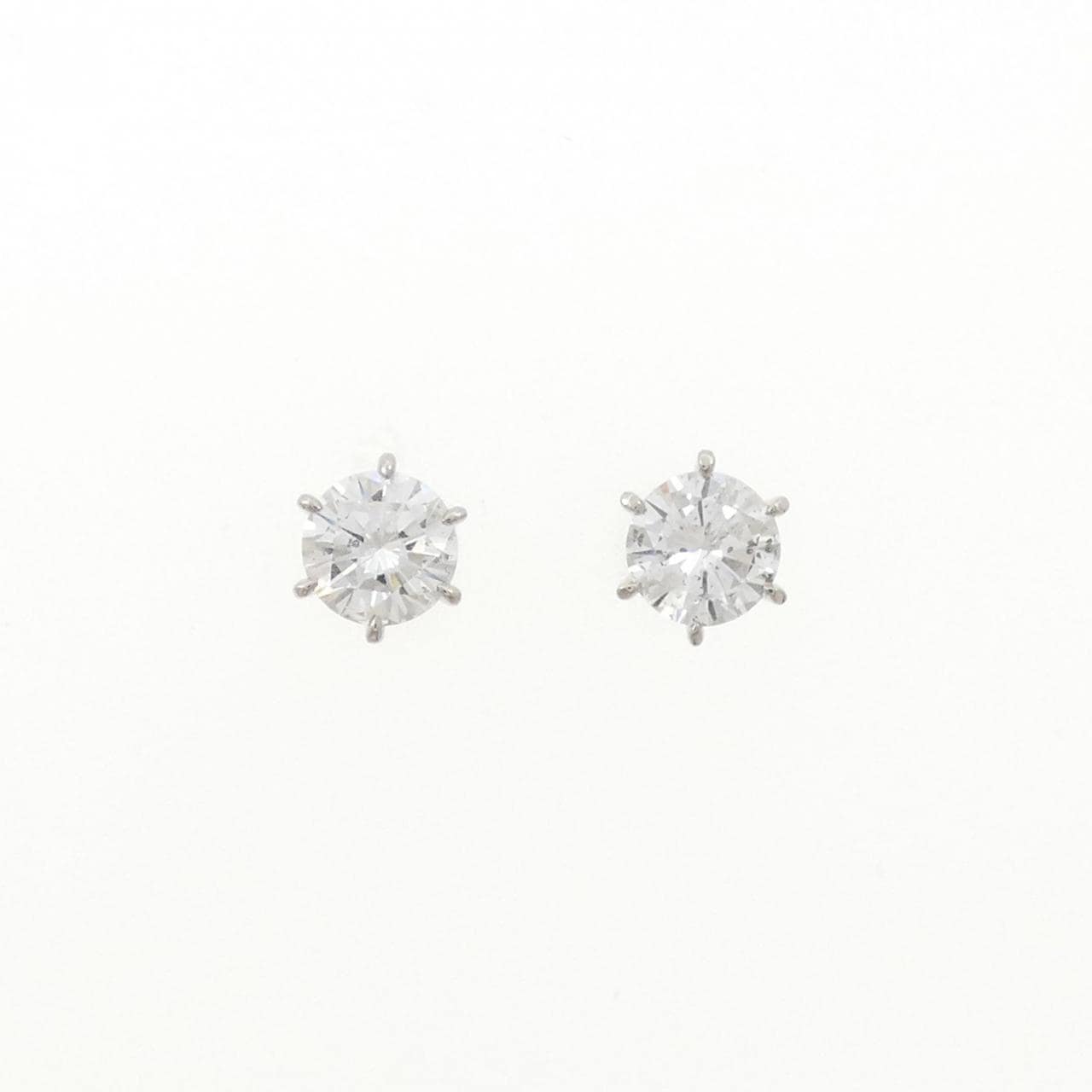 【リメイク】PT900/ST ダイヤモンド ピアス 1.067CT 1.103CT F I1 VG