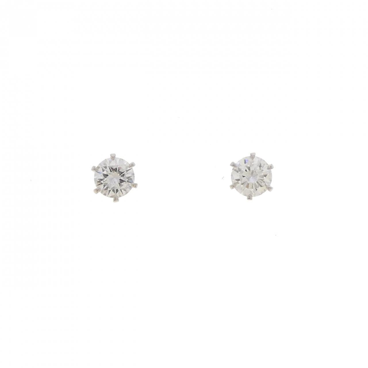【リメイク】PT900/ST ダイヤモンド ピアス 0.347CT 0.352CT E-F VVS1-2 VG