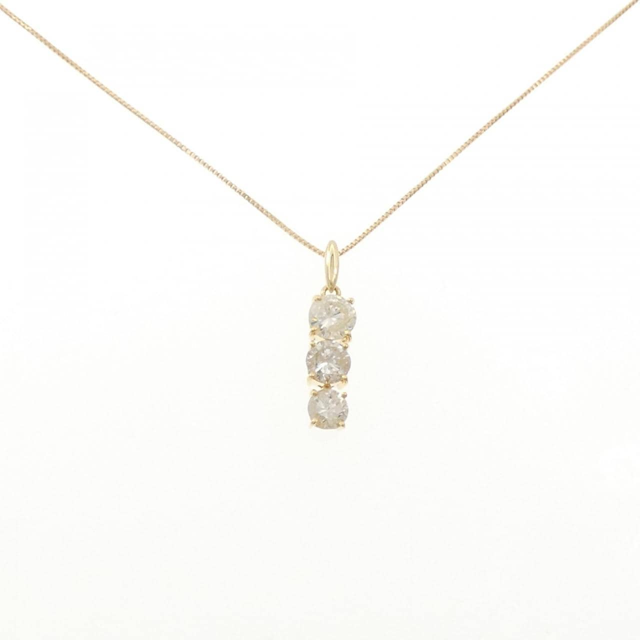 K18YG ダイヤモンド ネックレス 1.03CT
