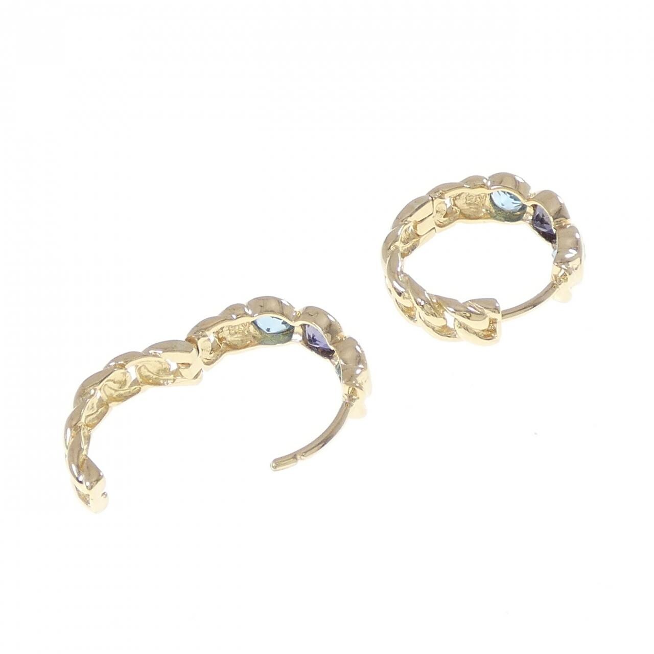 K18YG アイオライト ピアス