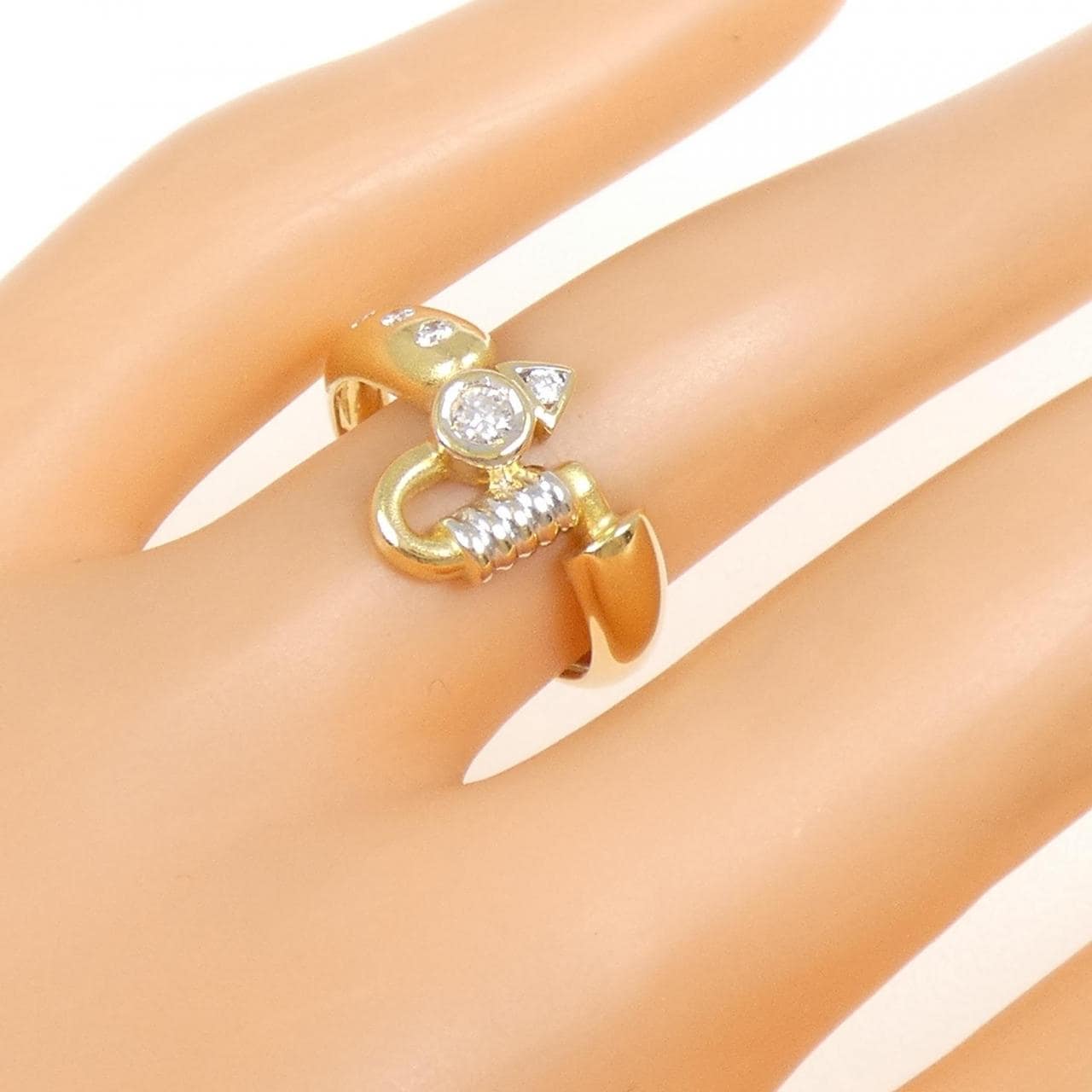 K18YG/K18WG ダイヤモンド リング