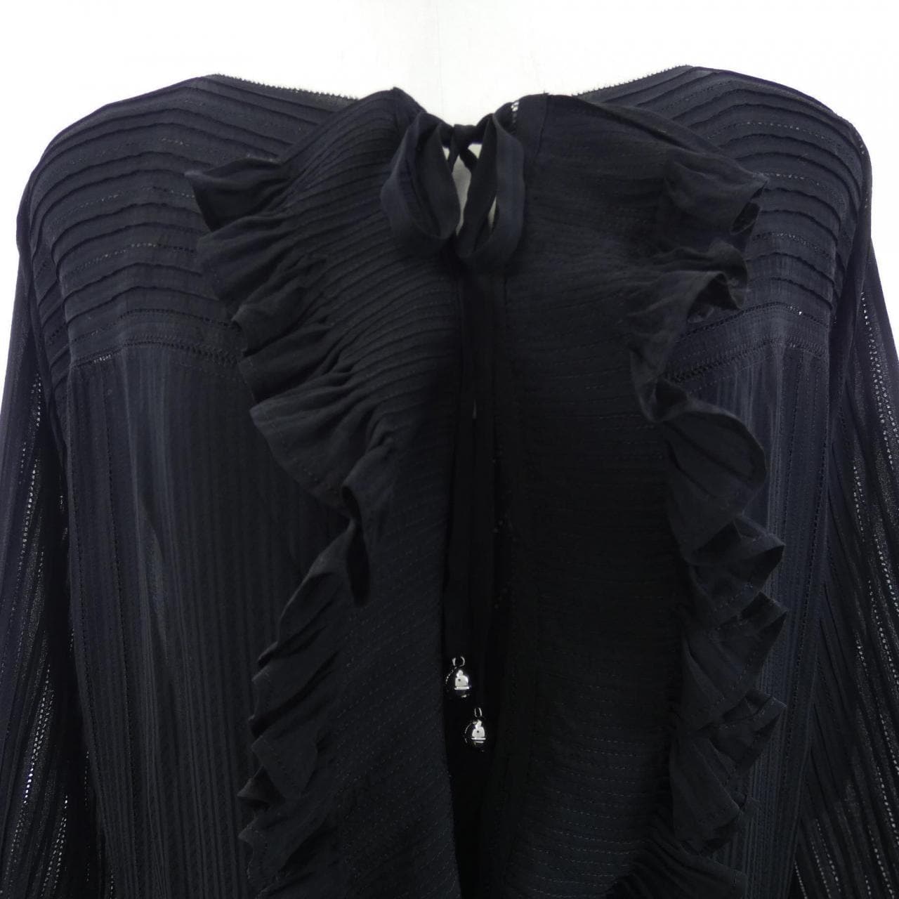 エルメス HERMES RUFFLED OPEN WORK DRESS 2H0517DV LOOK17 ワンピース