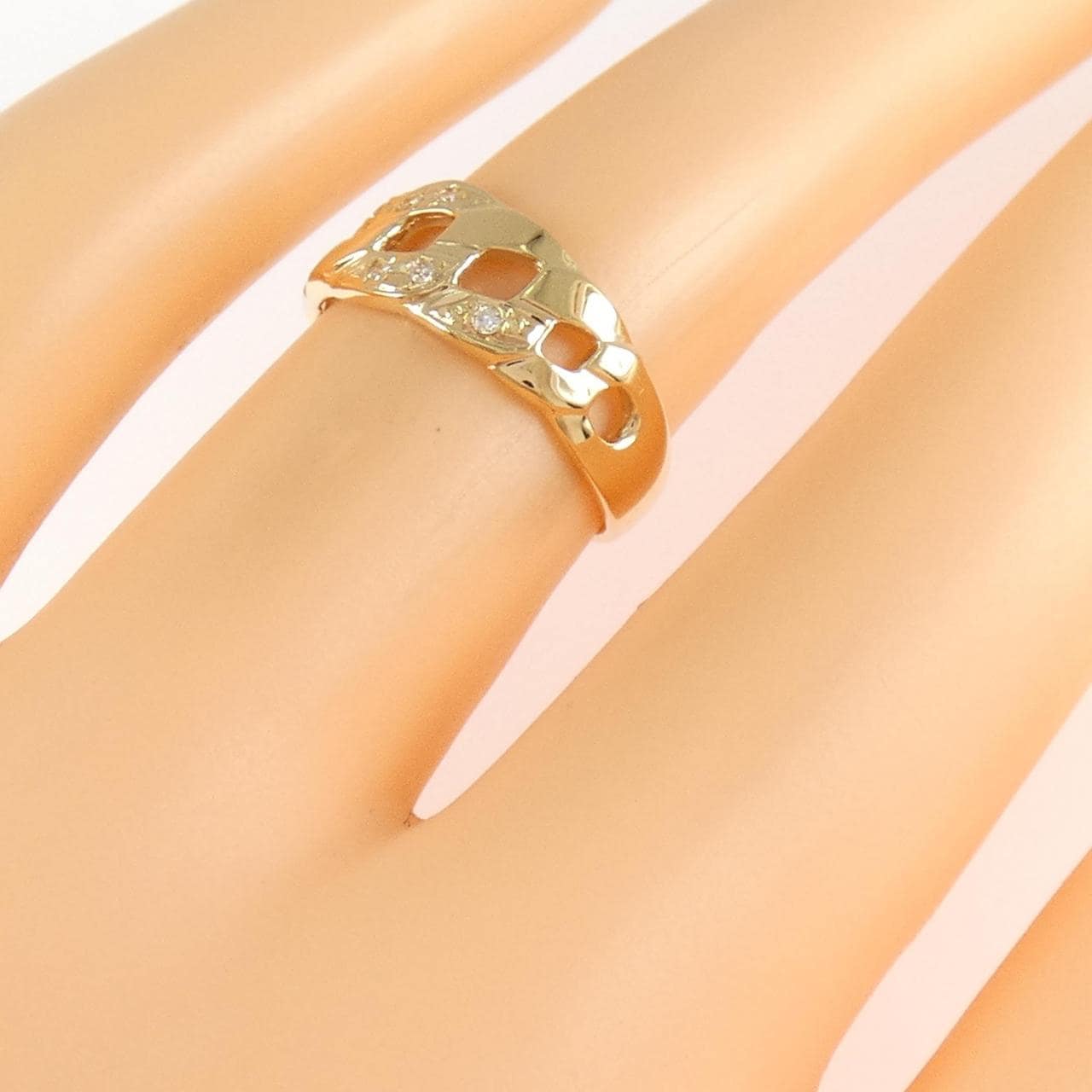 K18YG ダイヤモンド リング 0.04CT