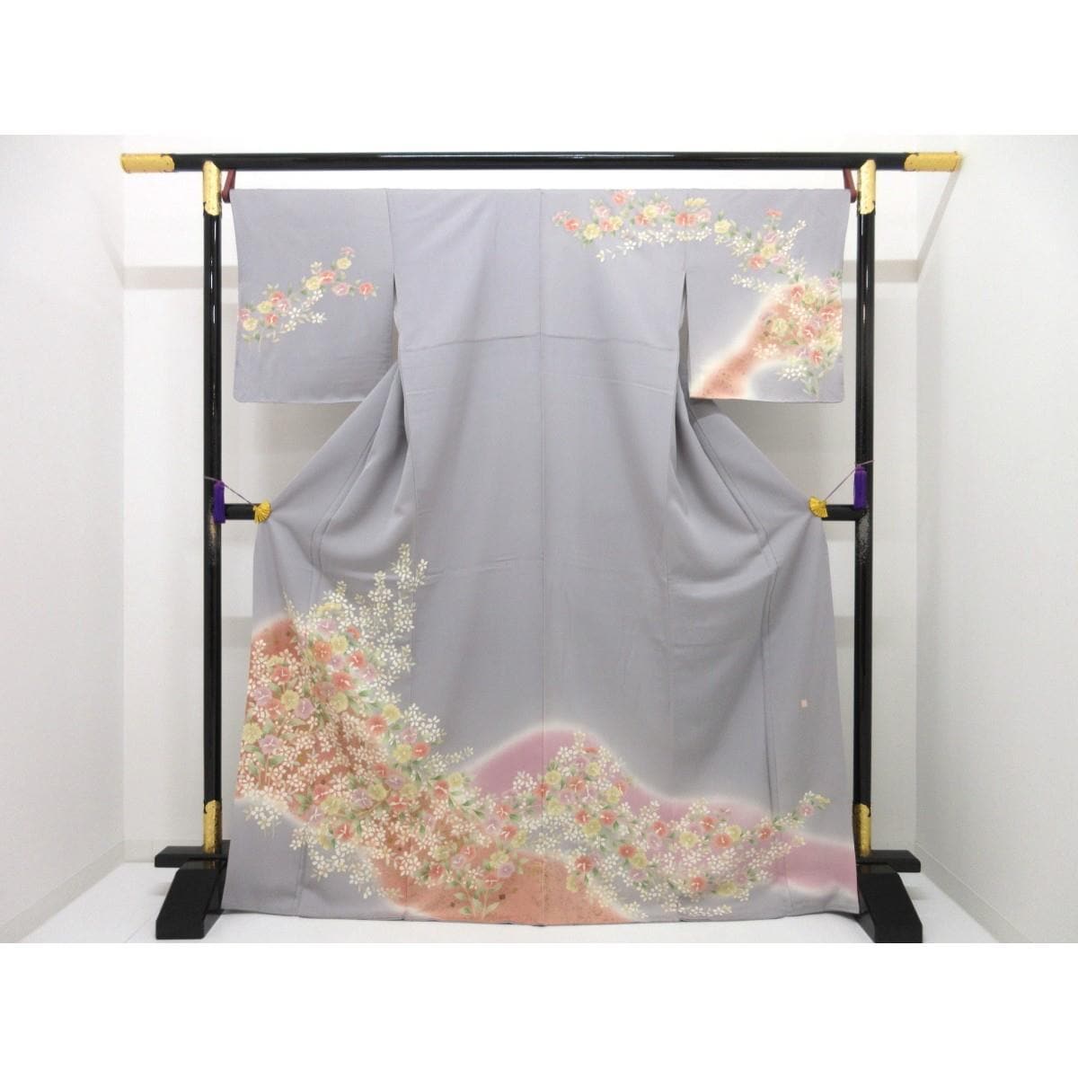 【未使用品】訪問着　友禅金彩加工　ボカシ刺繍入り