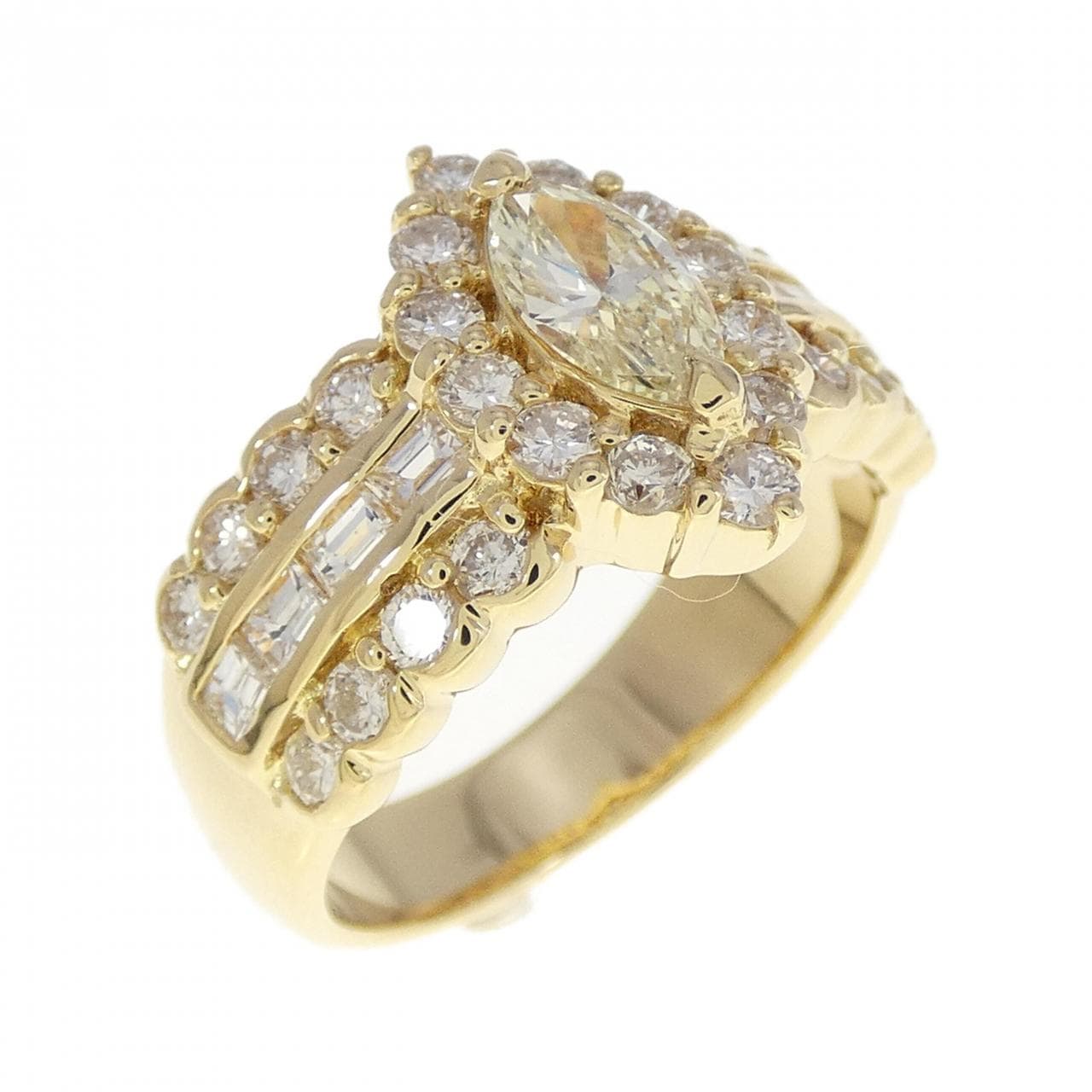 K18YG ダイヤモンド リング 1.57CT