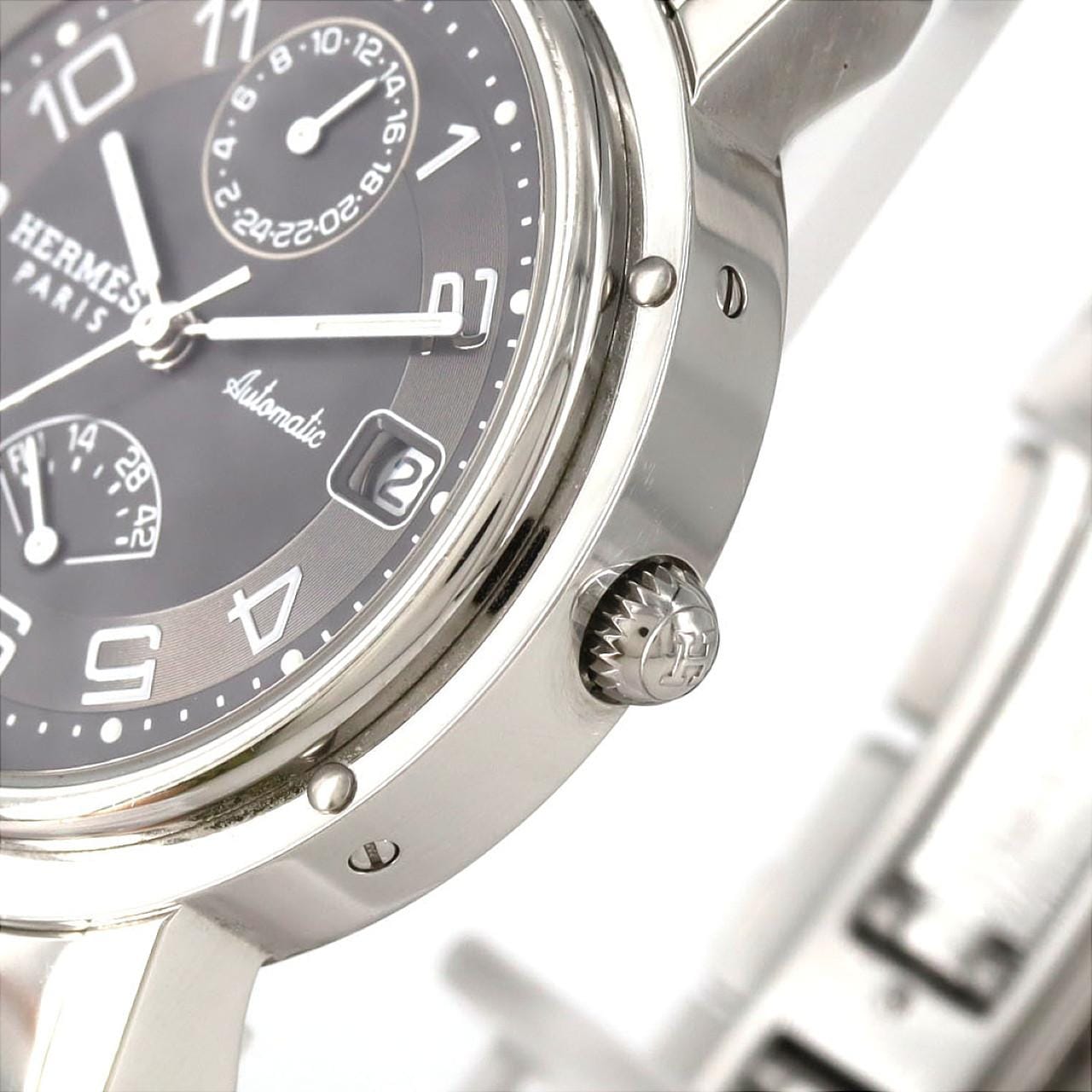 【ノーメンテナンス還元価格】エルメス クリッパ-GMTパワーリザーブ CL2.810 SS 自動巻