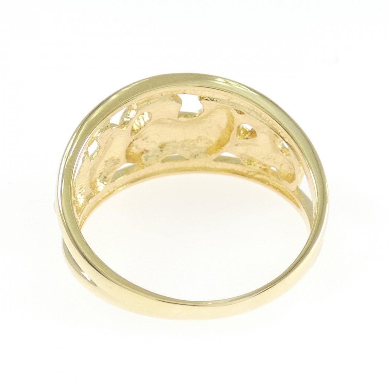 K18YG エレファント ダイヤモンド リング 0.01CT