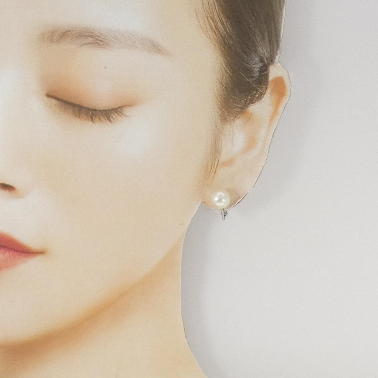 K14WG Akoya珍珠耳夹8.7 毫米