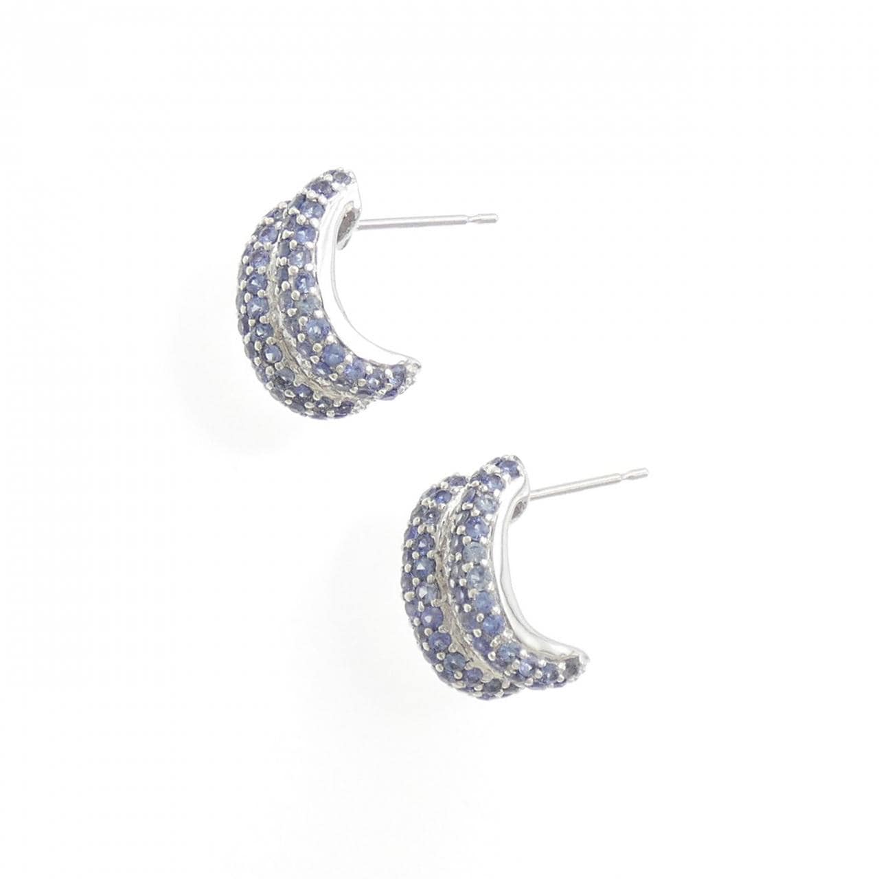 K18WG Sapphire Earrings 1.60CT