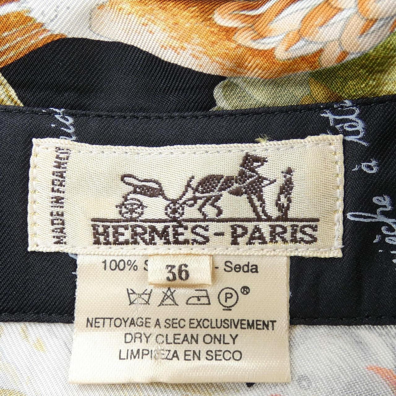 【ヴィンテージ】エルメス HERMES LINTRUS ツイルレーヌ. シャツ