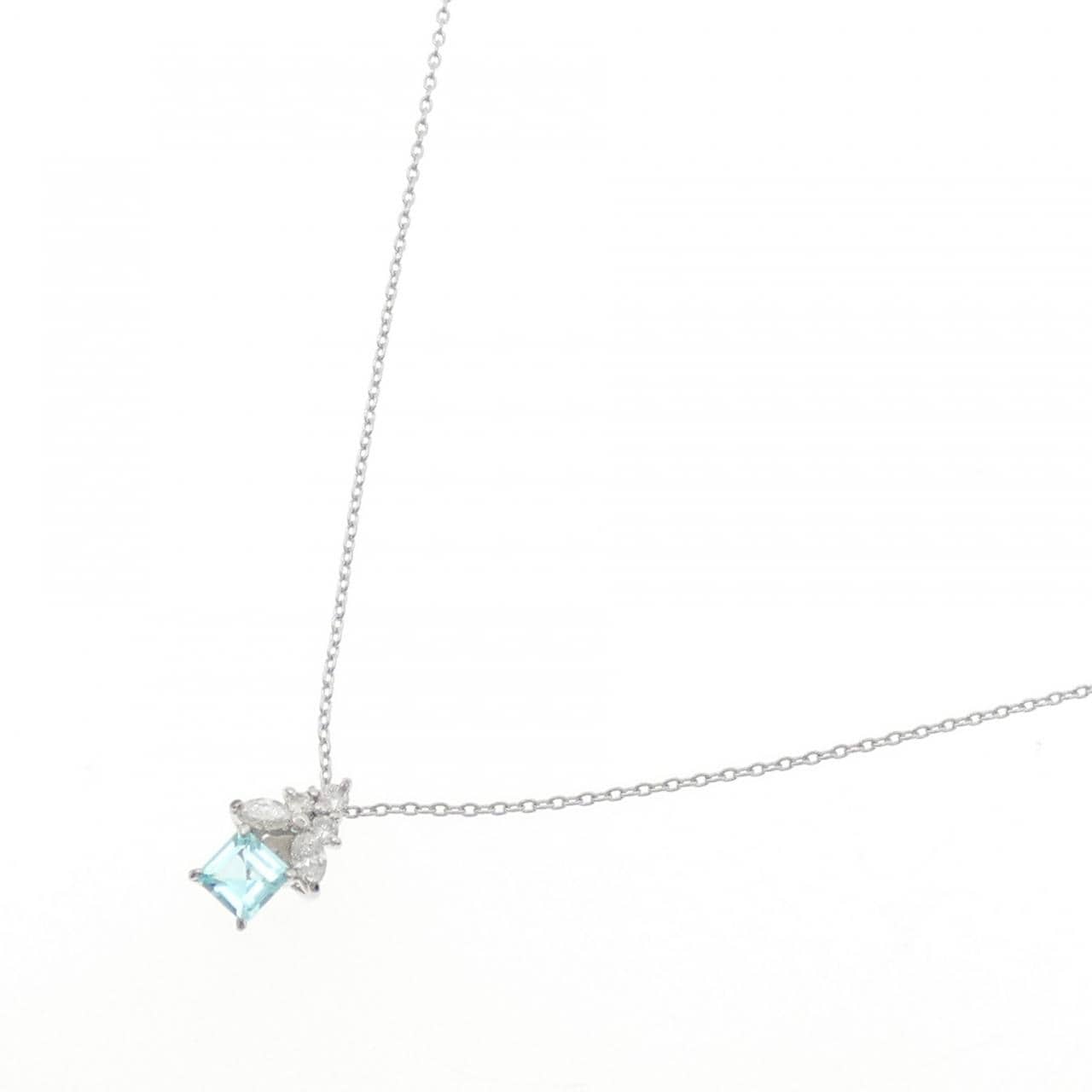 K18WG パライバトルマリン ネックレス 0.25CT