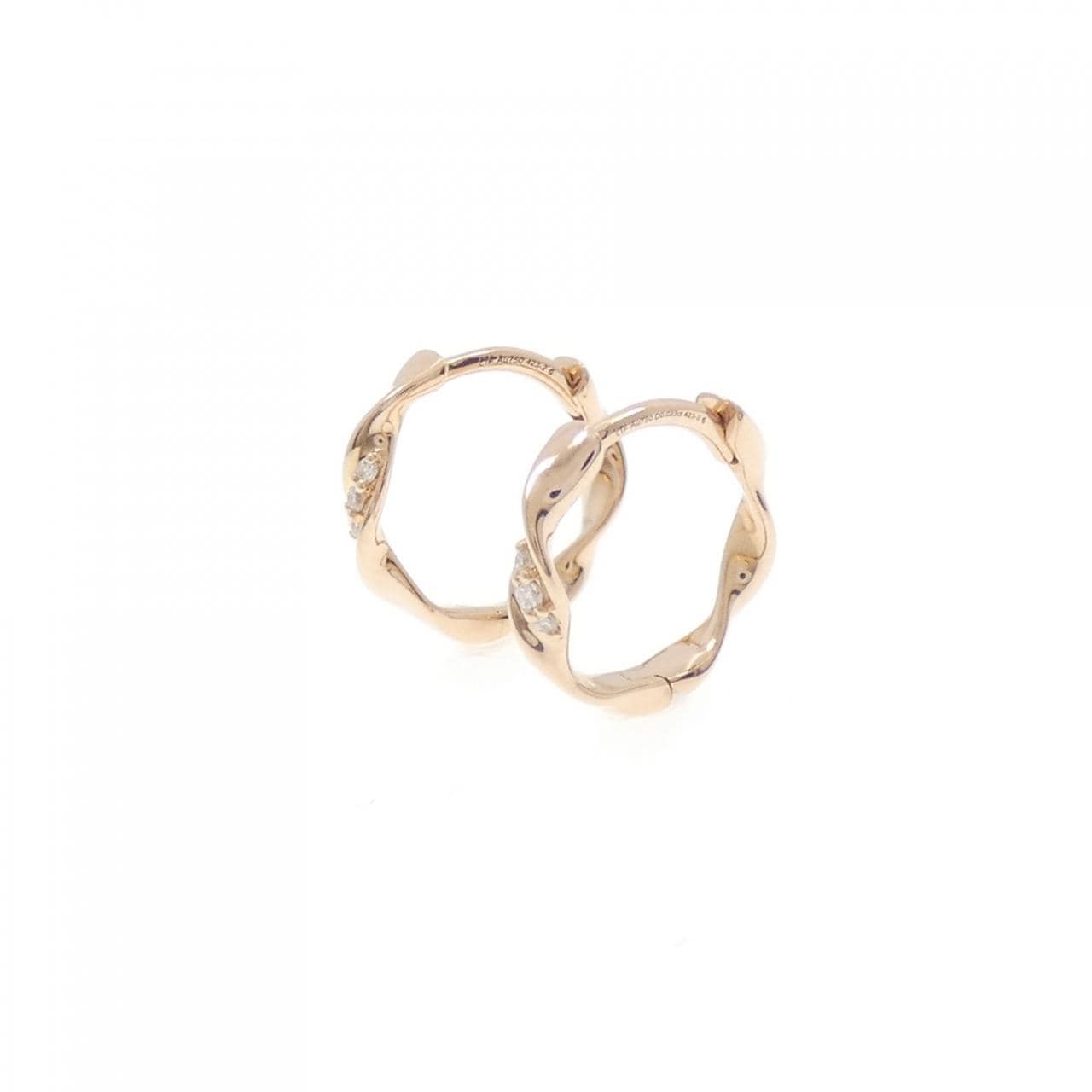 750PG ダイヤモンド ピアス 0.023CT