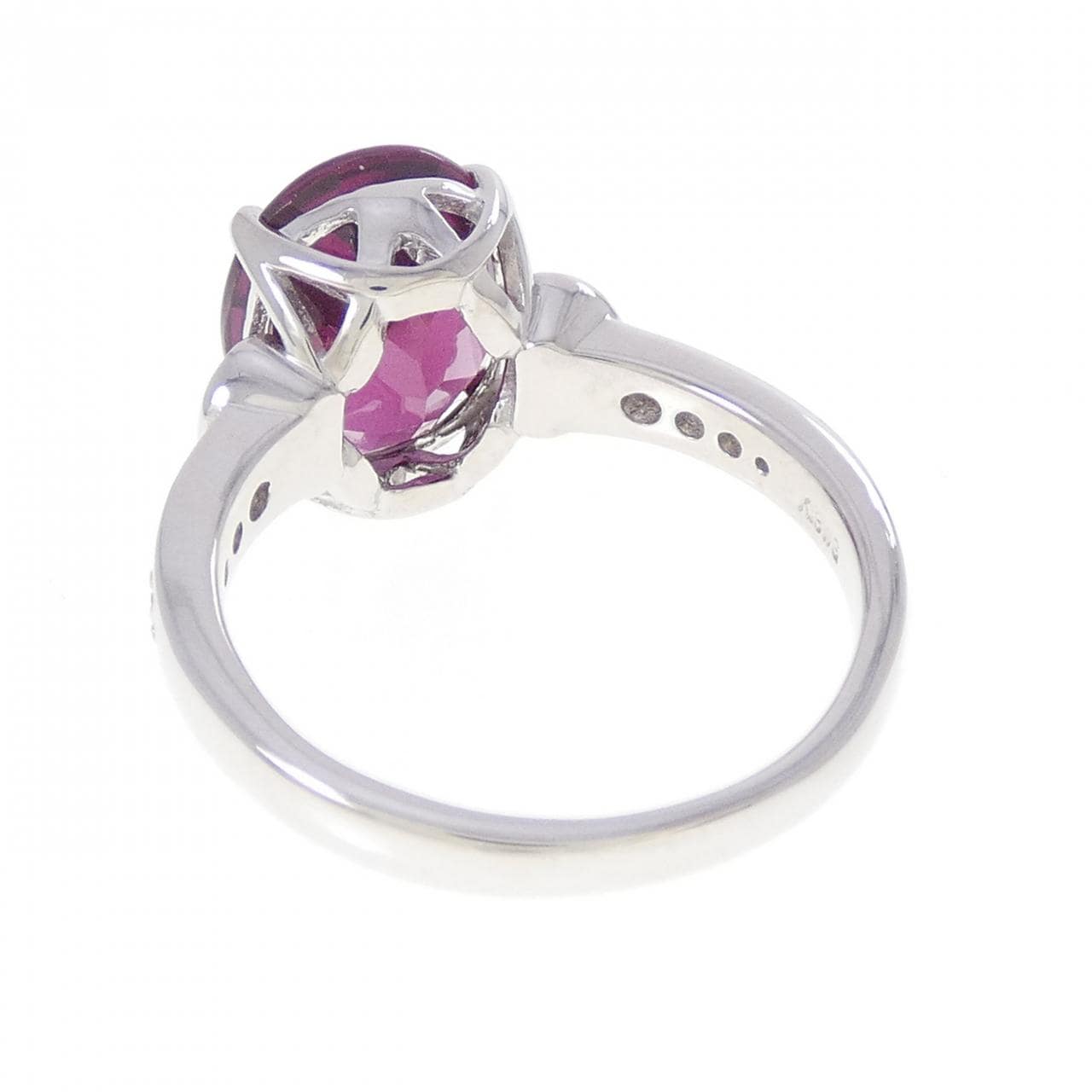 K18WG ガーネット リング 4.48CT