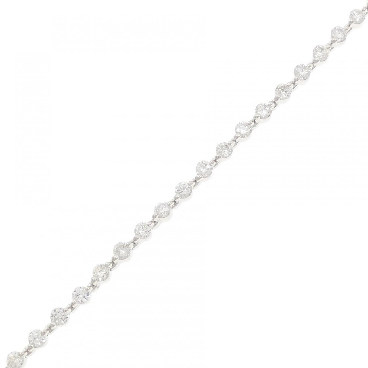 K18WG ダイヤモンド ブレスレット 2.00CT