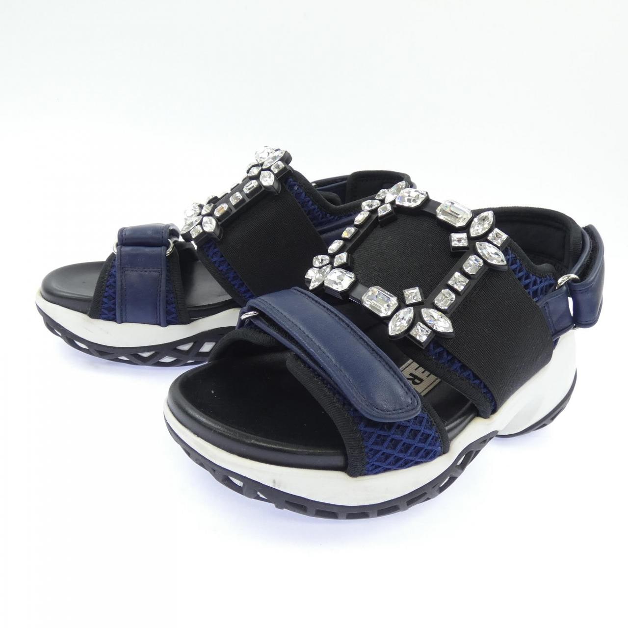 ロジェヴィヴィエ ROGER VIVIER ヴィヴ ラン ストラス バックル サンダル