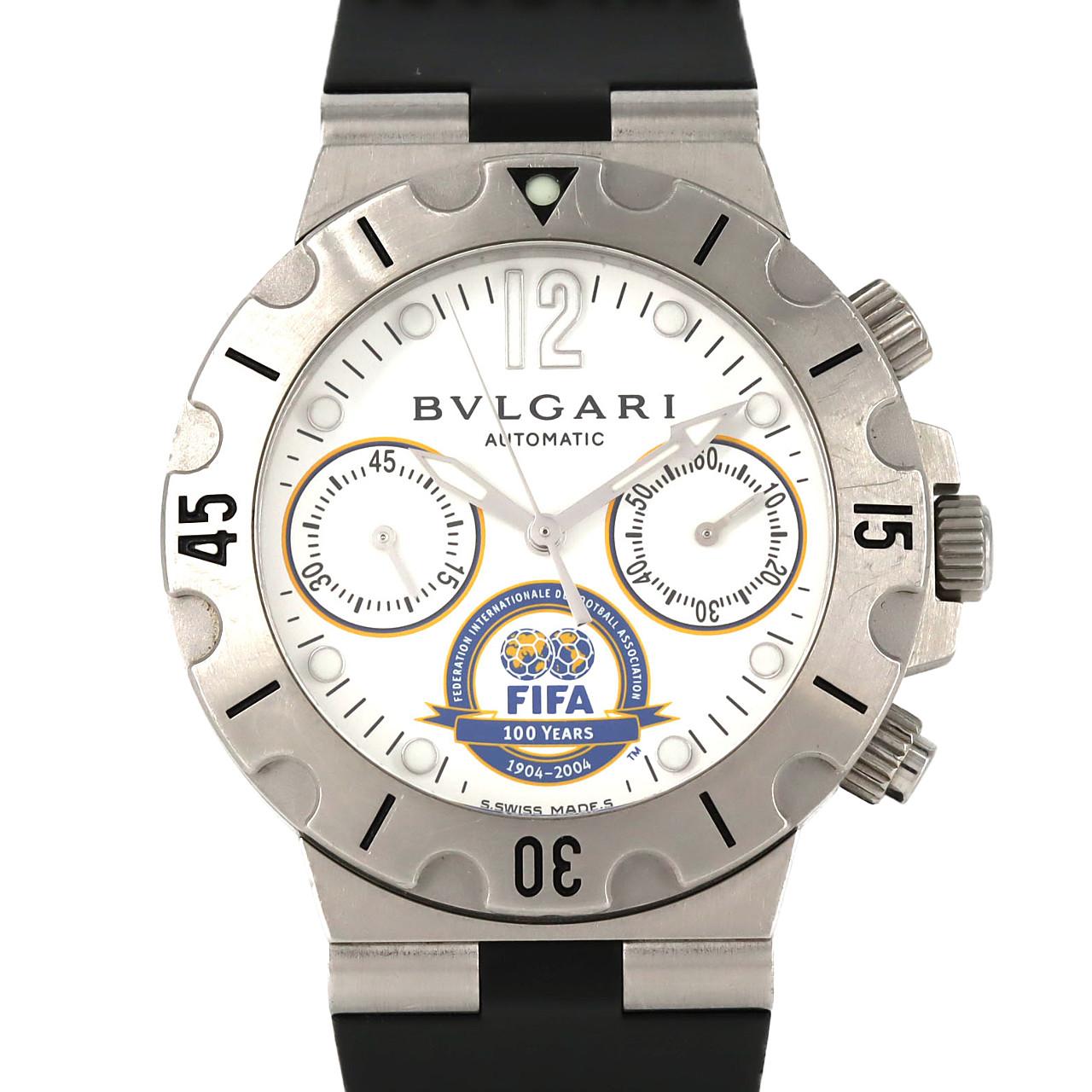 【ノーメンテナンス還元価格】ブルガリ スクーバクロノ･FIFA100YEARS LIMITED SCB38S SS 自動巻