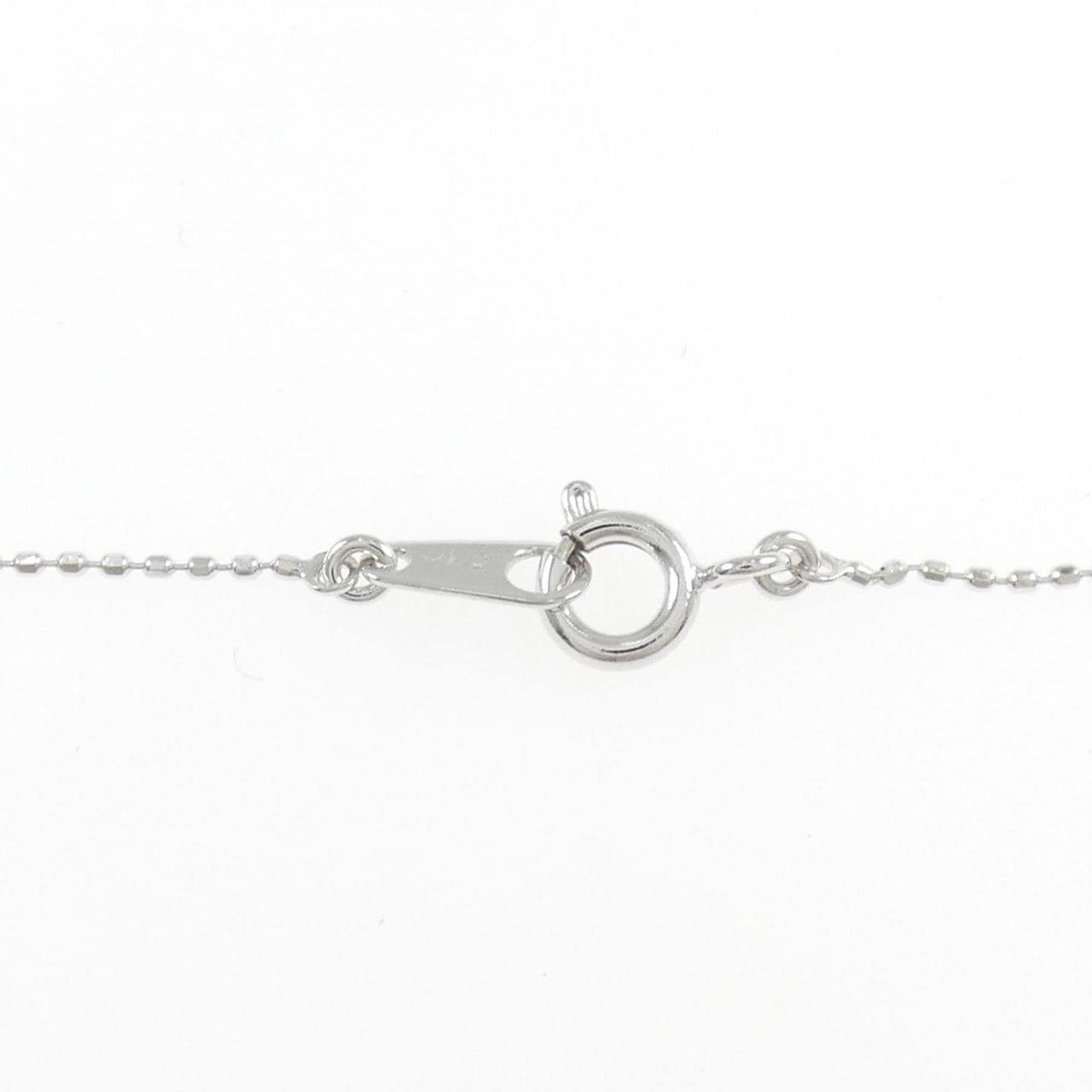 K14WG/14KWG ハート ダイヤモンド ネックレス 0.07CT