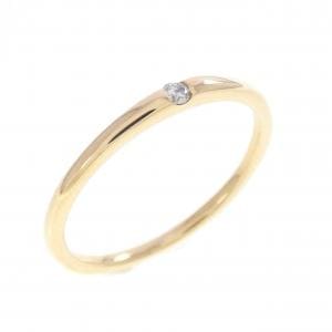 K18YG ソリティア ダイヤモンド リング 0.02CT