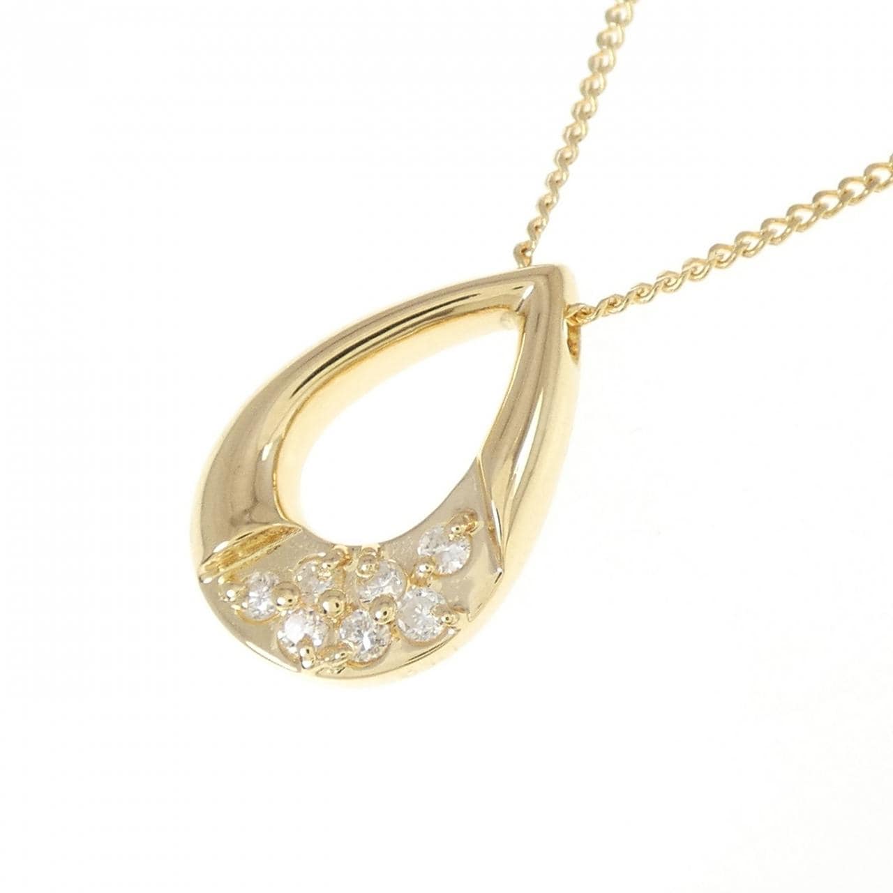 K18YG ダイヤモンド ネックレス 0.11CT
