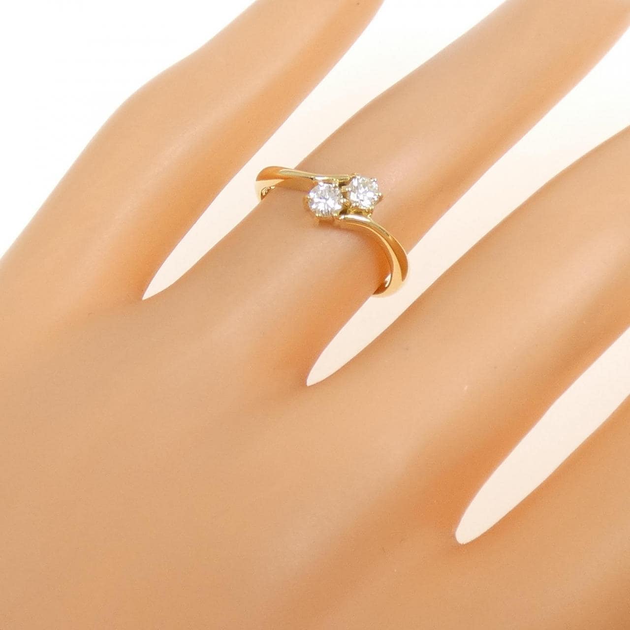 K18YG ダイヤモンド リング 0.22CT