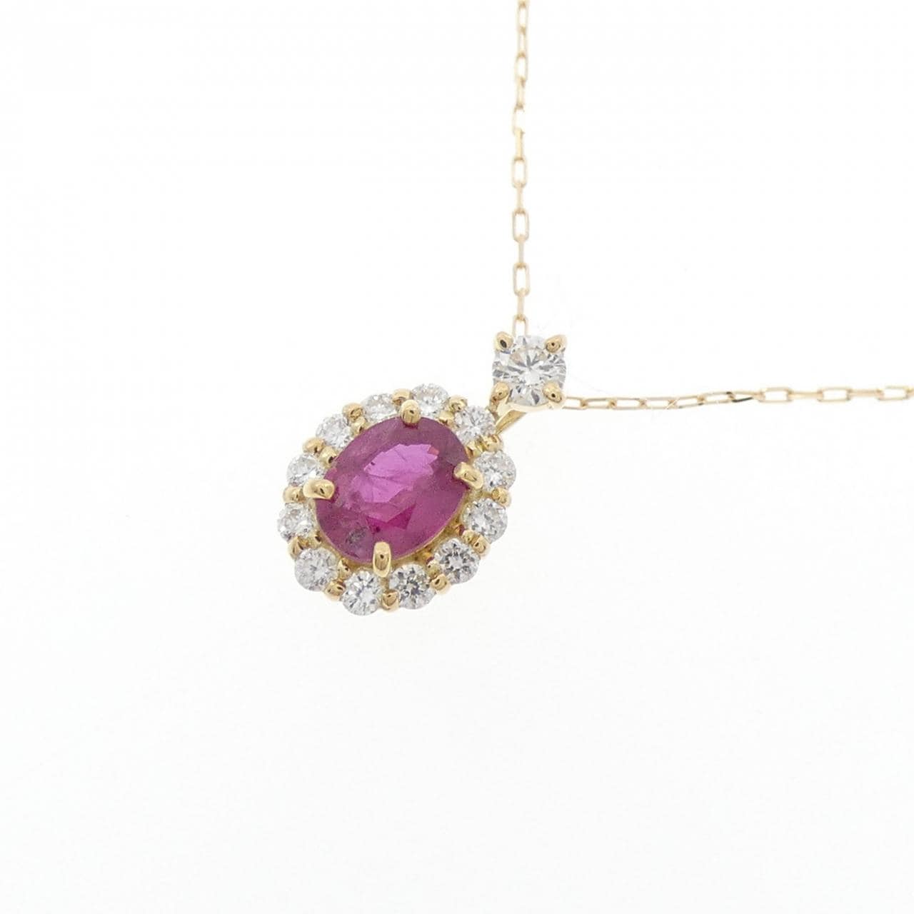 【新品】K18YG ルビー ネックレス 0.31CT