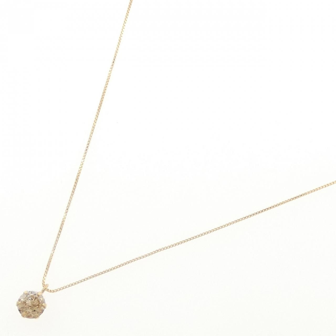 K18YG Solitaire Diamond Necklace 0.20CT