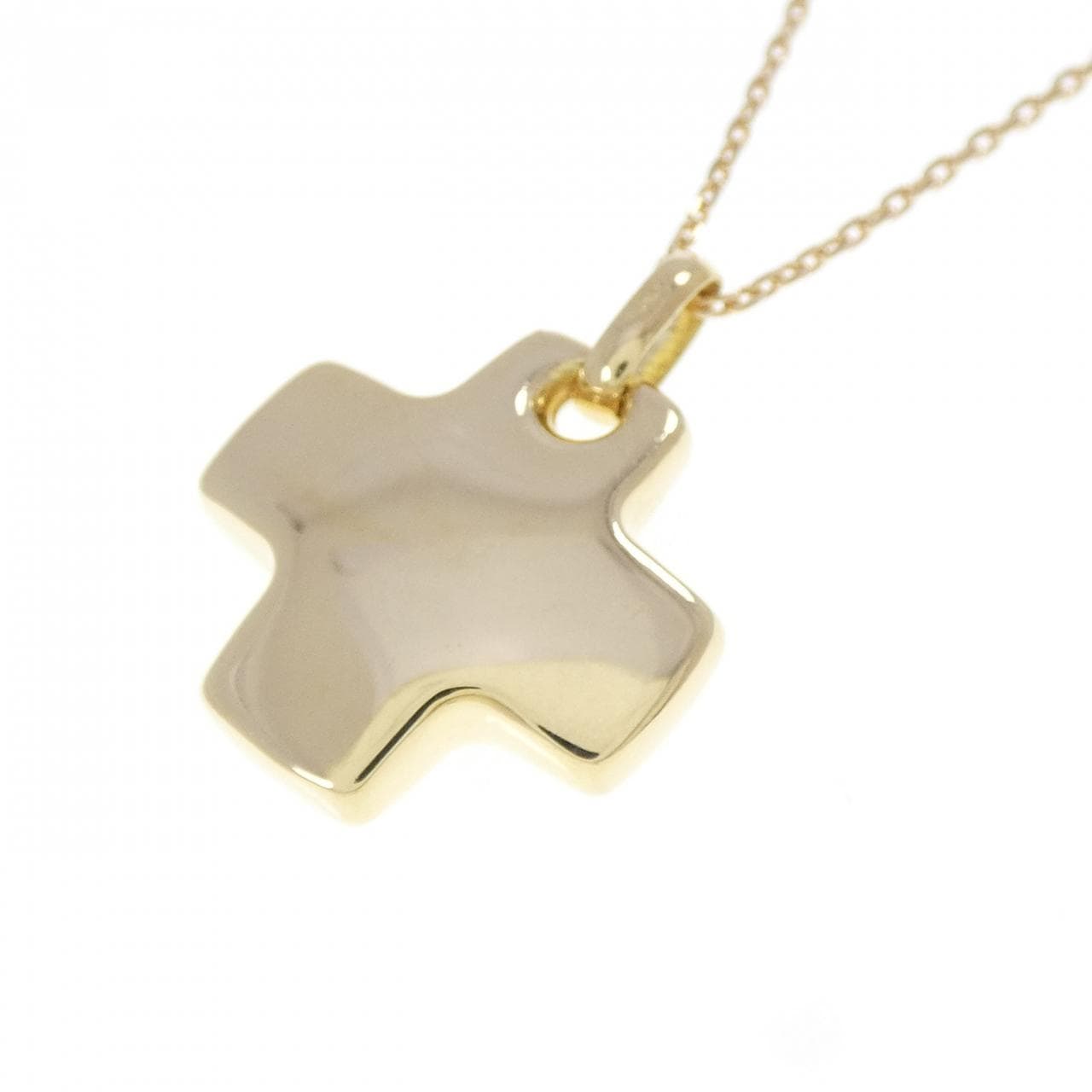 750YG/K18YG クロス ネックレス