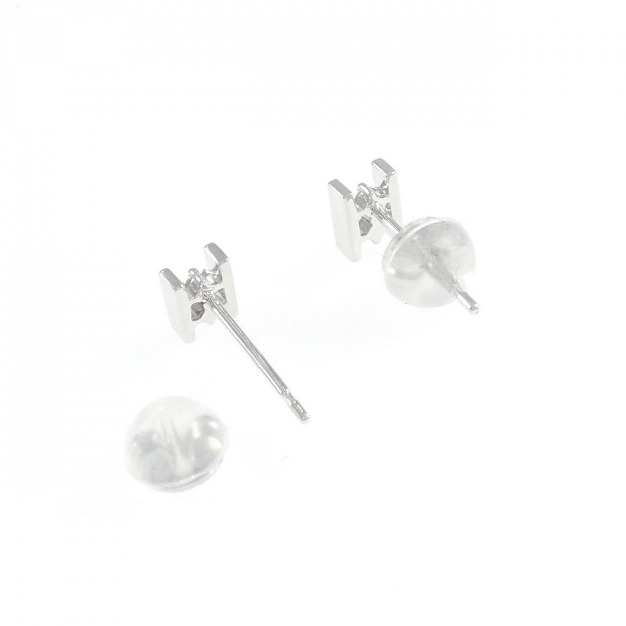 K10WG ダイヤモンド ピアス 0.04CT