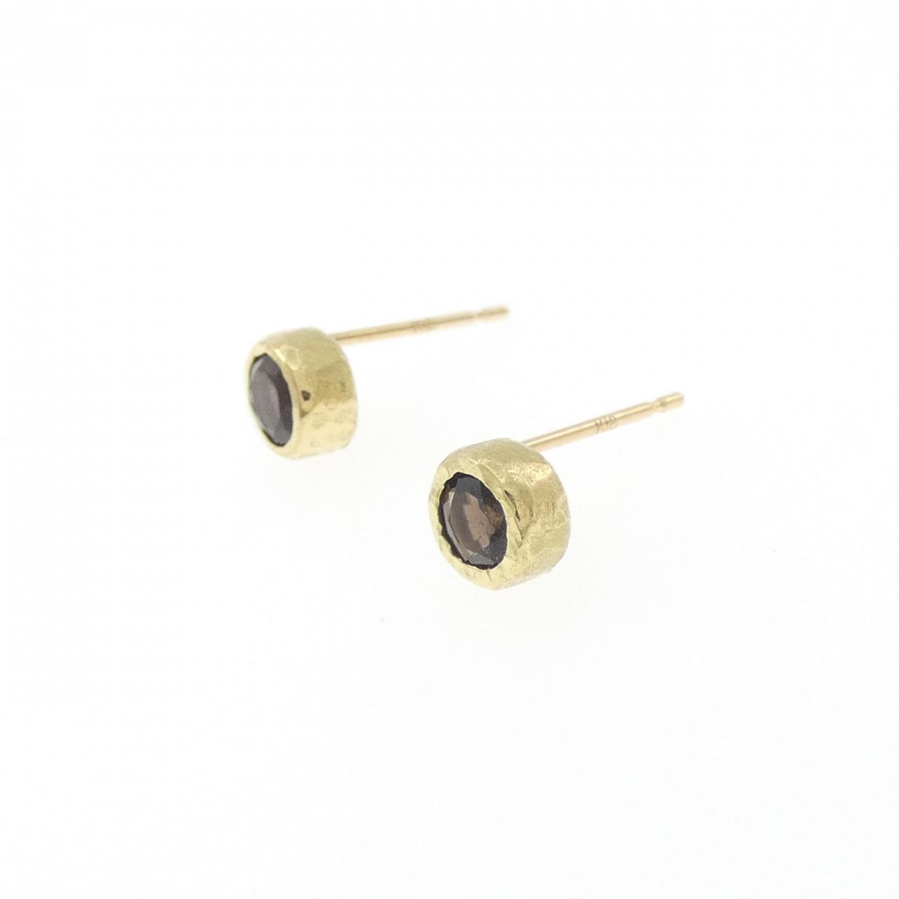 K18YG スモーキークオーツ ピアス 0.40CT