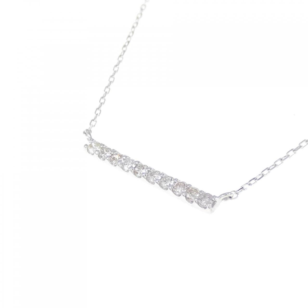 [BRAND NEW] K18WG Diamond necklace 0.10CT