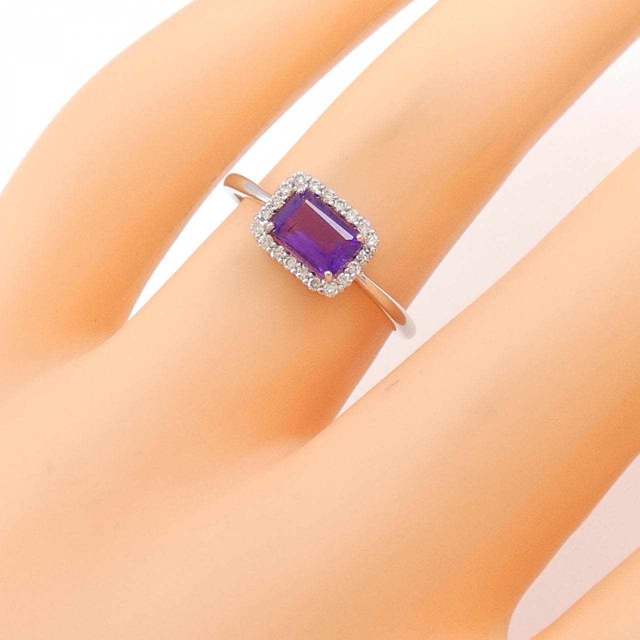 【新品】PT アメジスト リング 0.54CT