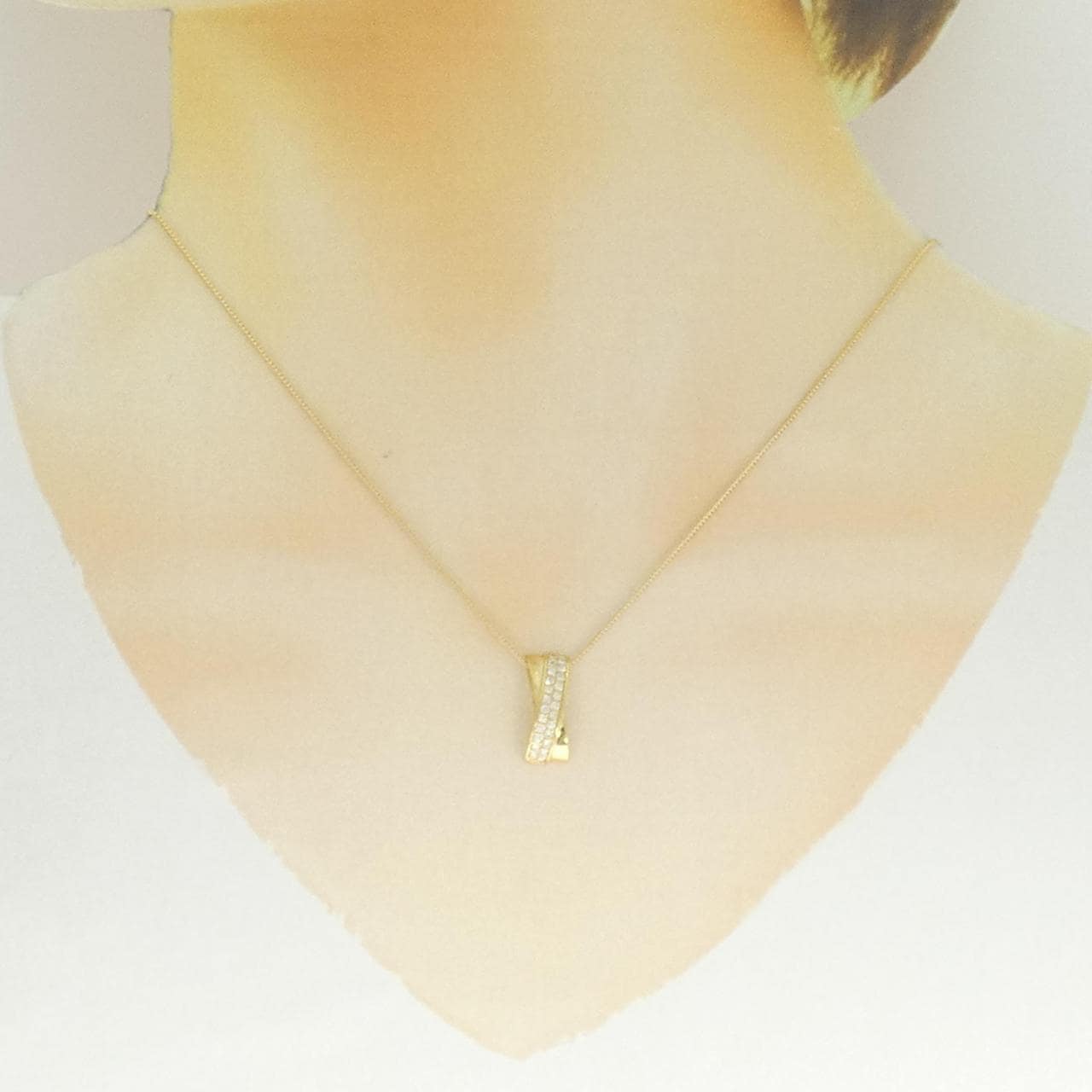 K18YG ダイヤモンド ネックレス 0.22CT