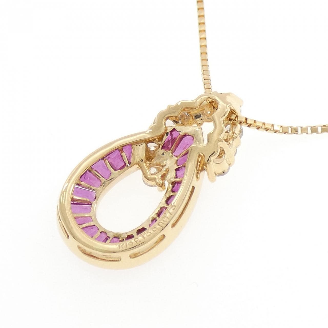 K18YG ルビー ネックレス 1.89CT