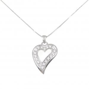 K18WG ハート ダイヤモンド ネックレス 0.343CT
