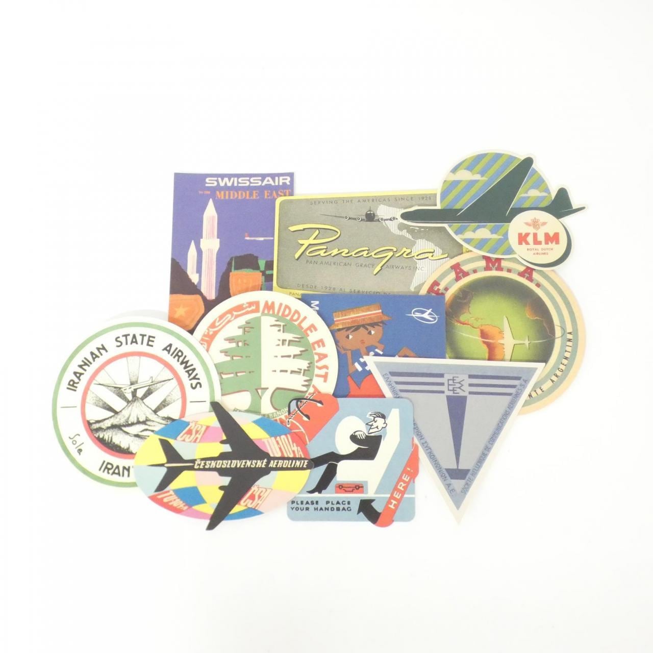LOUIS VUITTON 30 Postcards Airlines Labels R08013 Postcard Set