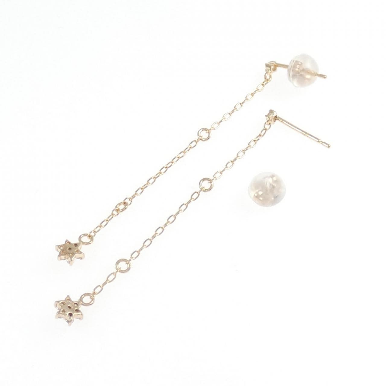 K18PG ダイヤモンド ピアス 0.12CT