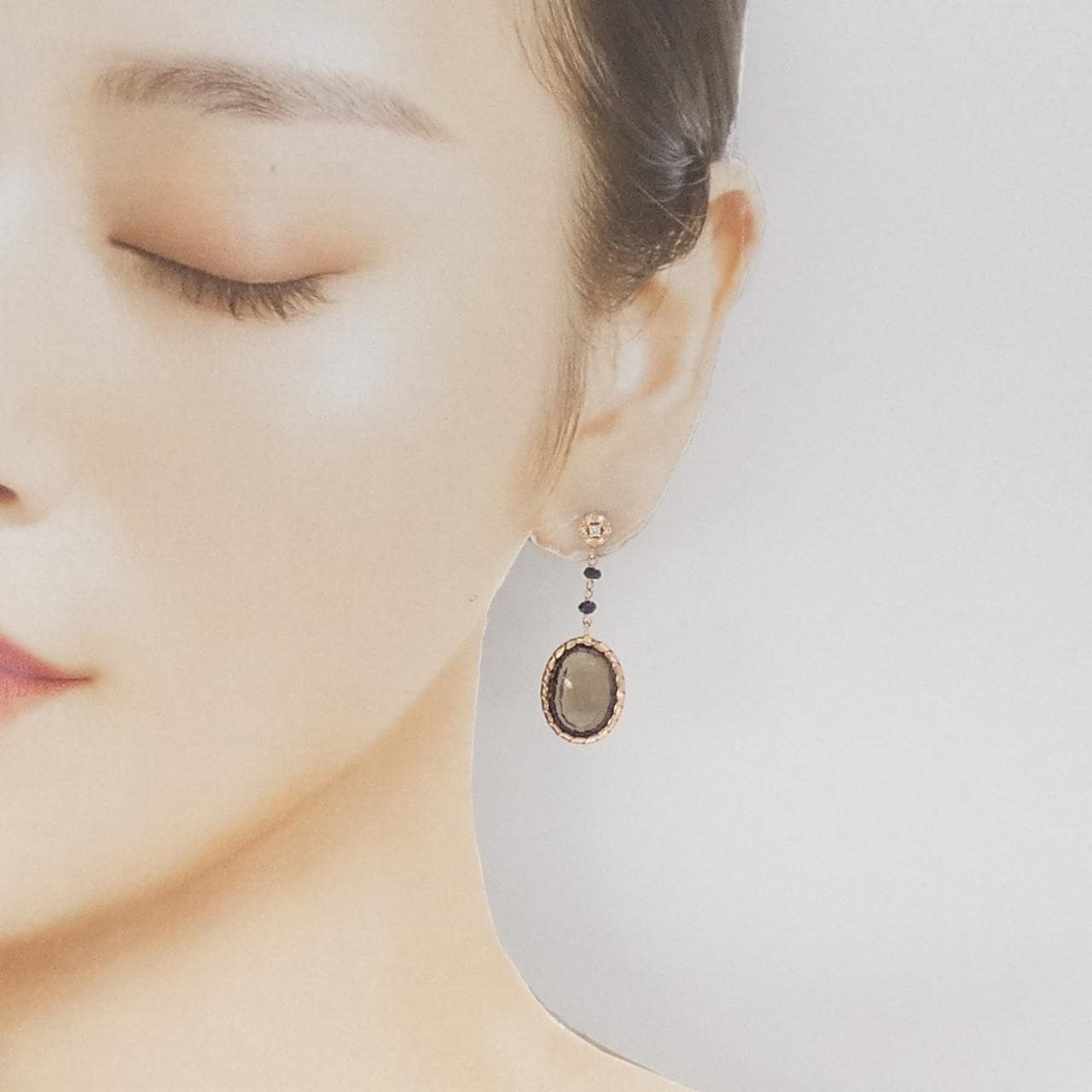 750PG/K18PG カラーストーン ピアス