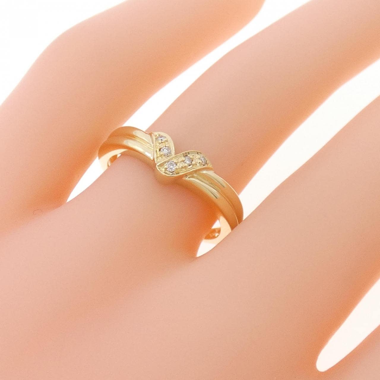 K18YG ダイヤモンド リング 0.04CT