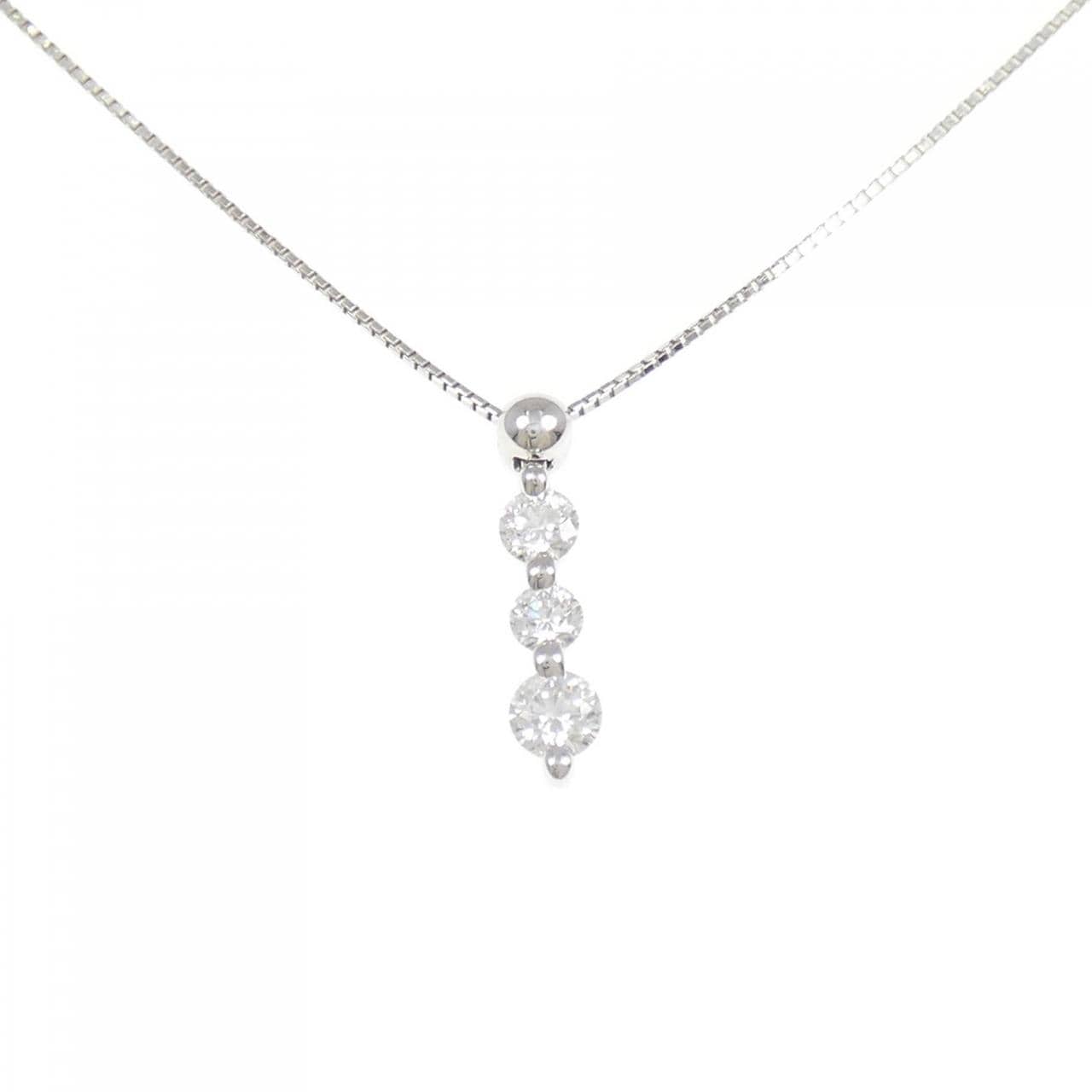 PT Three Stone Diamond Necklace 0.502CT