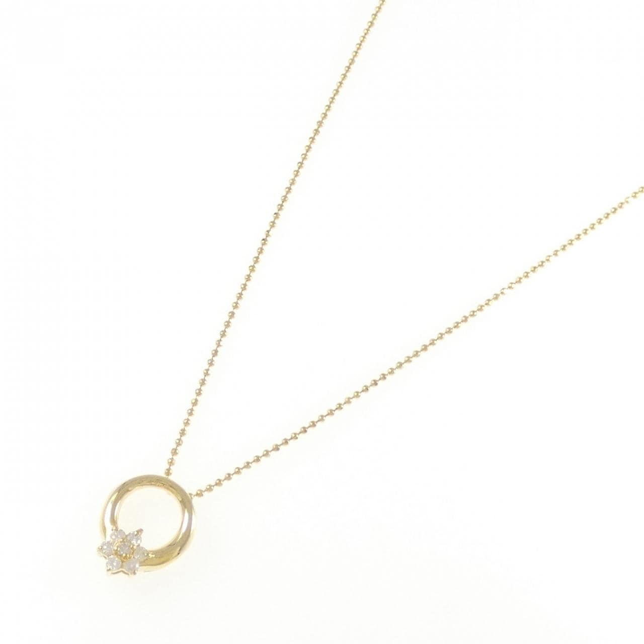 K18YG ダイヤモンド ネックレス 0.12CT