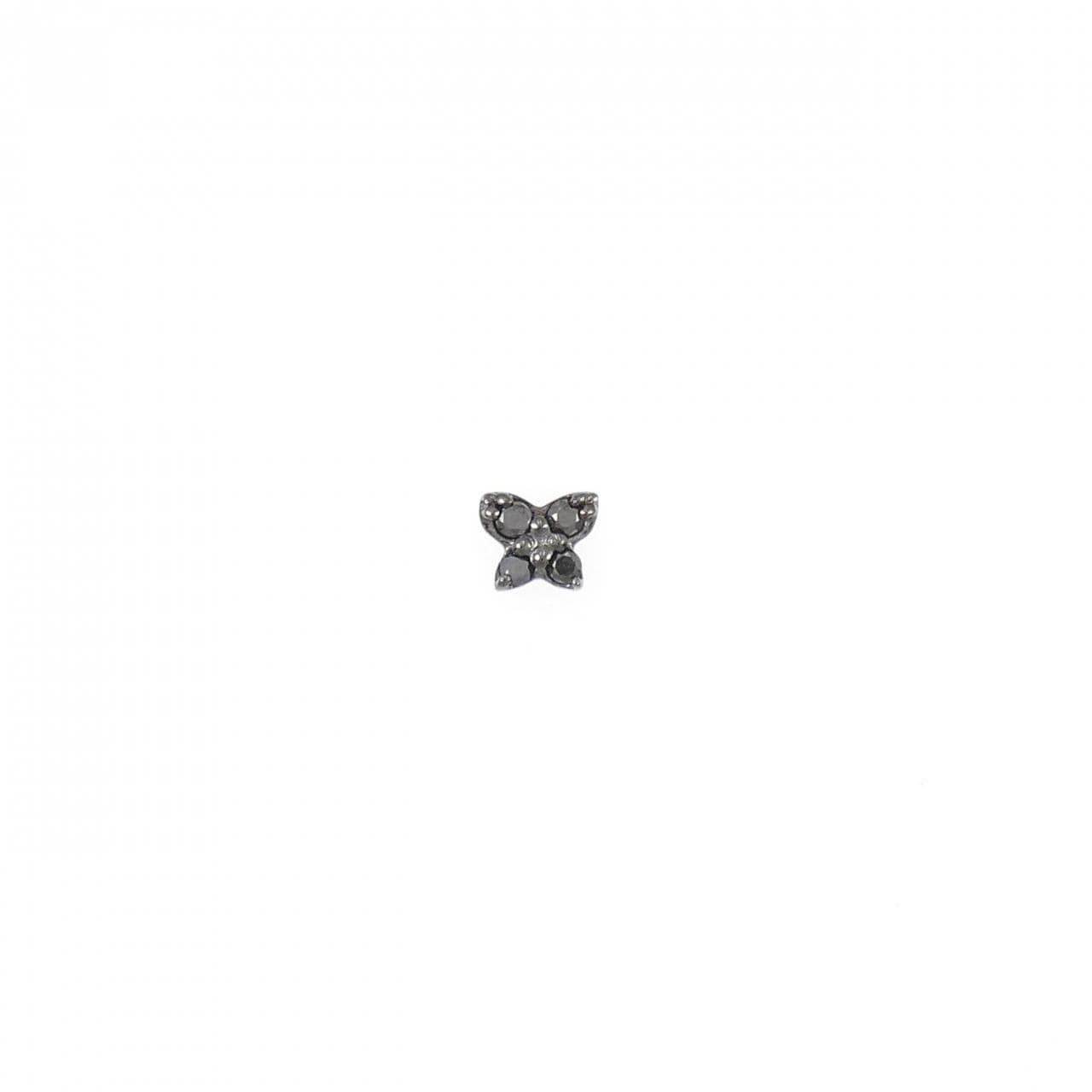 新品钻石单耳[ ] K18BG/K18YG 蝴蝶耳环 0.02CT